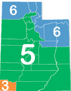 Utah climate zones by county